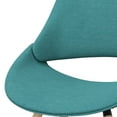 thumbnail image 4 of Simpli Home Malden Bentwood Dining Chair with Light Wood in Turquoise Blue Linen Look Fabric, 4 of 14
