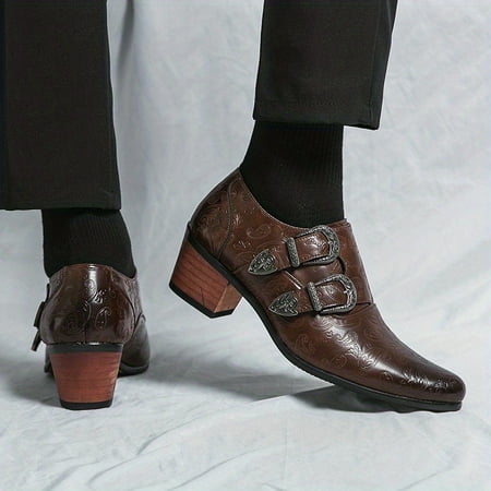 KINODAY Pointed Toe High-Heeled Formal Oxfords Shoes
