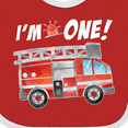 thumbnail image 4 of Inktastic I'm 1 Fire Truck 1st Birthday Boys or Girls Baby Bib, 4 of 4