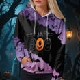 thumbnail image 2 of Godom Pumpkin Hooded for Women Fall Y2K Hoodies Halloween Pumpkin Face Graphic Winter Sweatshirt Long Sleeve Pullover, 2 of 6