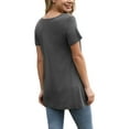 thumbnail image 7 of Anygrew Womens Summer Short Sleeve Tunic Tops Loose Fit Casual Blouses, 7 of 7