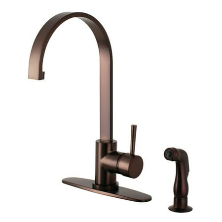 Gourmetier LS8715DLSP Concord 8" Centerset Single-Handle Kitchen Faucet with Side Sprayer, Oil Rubbed Bronze