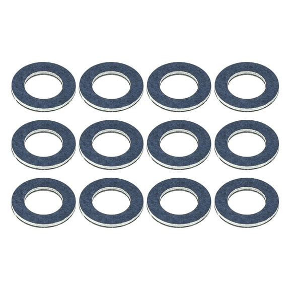 Unique Bargains 12 Pcs Car Oil Drain Plug Gaskets Engine Oil Crush Washer Seals for Scion TC 05-16 No.90430-12028 Blue