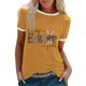 thumbnail image 2 of Fiudx Ofertas Flash Del Día Top de Manga Corta con Cuello Redondo y Estampado Regular de Feliz Pascua Sexy de Verano para Mujer, 2 of 5
