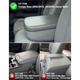 thumbnail image 6 of KBH Center Console Lid Cover for 2002-2012 Dodge Ram 1500 2500 3500 Jump Seat Console, Leather Middle Console Armrest Covering for Truck Accessories, Black, 6 of 9