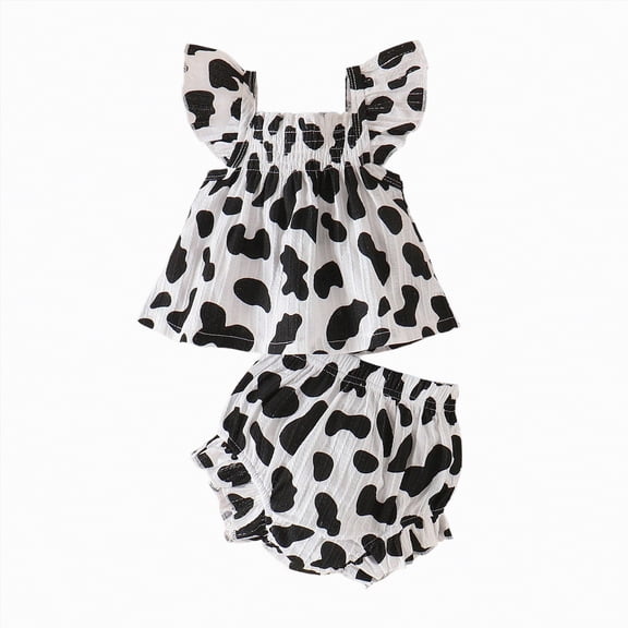 Sgkm Baby Girl Summer Outfits Cute Cartoon Camo Printed Short Sleeve Crewneck Top Elastic Waist Shorts 2 Piece Set