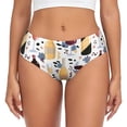 thumbnail image 1 of Fotbe Wine Bottles Glasses Calzones Estampados para Mujer – Ropa Interior de Algodón, Cómoda, Suave y Elástica-X-Small, 1 of 6