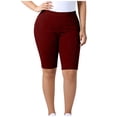 thumbnail image 5 of Bermuda Shorts for Women Plus Size Long Biker Boardshorts Leggings Summer 2026 Yoga Workout Clothes Athletic Wear, XL, 5 of 6