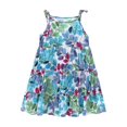 thumbnail image 3 of Ahuyic Little Girl Dresses,Summer Casual Dresses for Kids,Children's Summer Cotton And Silk Camisole Dress For Girls On Beach Vacation Floral Dress, 3 of 4