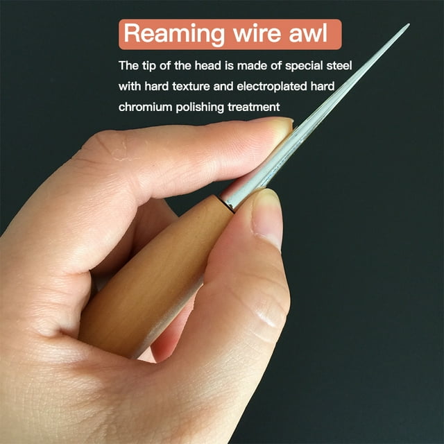 Stringing Part Straight Awl Handheld Badminton Tool Workout Stitching Tennis Racquet Pull Tool Exercising Fixed Installation Tools Accessories Wood Color