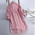 thumbnail image 3 of Gibobby Blusas Casual Camisas con botones Top Cuello largo Blusa Manga Mujer Turn-down Stripe Blusa suelta para mujer（Rojo， S), 3 of 5