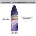 thumbnail image 5 of Kuiaobaty Ironing Board Cover Marble Texture Violet Non-Slip Ironing Board Replacement Cover Protector Cover Protective Scorch Polyster with Elastic Edge 15 x 54 Inches, 5 of 5