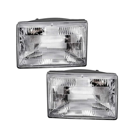 EPIC LIGHTING OE Style Halogen Headlights Assembly Replacement for JEEP 93-98 GRAND CHEROKEE [ CH2502104 CH2503104 56005093 56005092 ] Pair