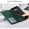 thumbnail image 5 of Premium PU Leather Flip Folio Case for Samsung Galaxy S8, Protective Case with Kickstand Card Slot Magnetic Closure Shockproof Wallet Cover for Samsung Galaxy S8 - Green, 5 of 14