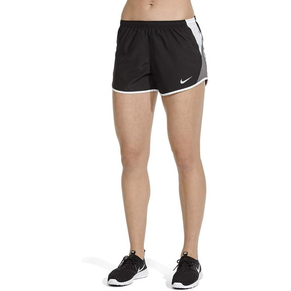Nike Women's Dry 10K Running Shorts, Black/White/Dark Grey/Wolf Grey, X-Small