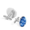 thumbnail image 3 of Snowflakes Stylish Stainless Steel Men's Cufflinks for Shirts and Suits - for Formal Occasions, 3 of 6