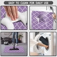 thumbnail image 4 of Lavender Thin Bathroom Rugs Fit Under Door 20"x32" Quick Dry Super Water Absorbent Purple Bath Mat Rug Rubber Backed Bath Rugs Mats for Bathroom Non Slip Washable, 4 of 5