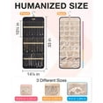 thumbnail image 5 of Hanging Jewelry Organizer Storage Roll with Hanger Metal Hooks Double-Sided Jewelry Holder for Earrings, Necklaces, Wall, Door, 1 piece, Large, Black, 5 of 6