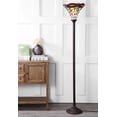 thumbnail image 2 of Tiffany-Style 71" Torchiere LED Floor Lamp, Bronze/Red, Traditional + Bulb, 2 of 4