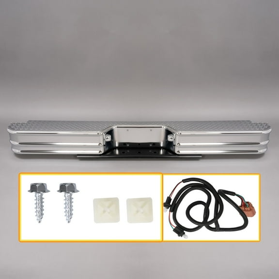 Diamondstep Universal Rear Step Bumper Assembly For Ford F-150/Chevy GMC C/K