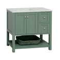 thumbnail image 6 of Lakeshore 36" Bathroom Vanity with Sage Green Cabinet and Engineered Carrara Top, 6 of 6