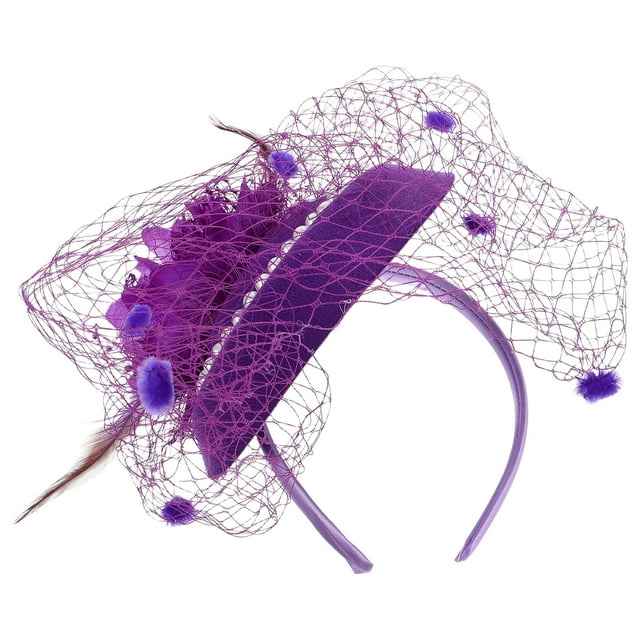 Pinzas para el pelo con forma de tocado, de malla con plumas, para fiestas de té, con flores, para bodas, mini sombreros, accesorios para el cabello