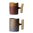 thumbnail image 1 of 2x Taza de de Cerámica de Japonés Taza de Rústica 360ml, 1 of 5