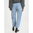 thumbnail image 5 of Michellecmm Women's Baggy Barrel Jeans High Waisted Wide Leg Boyfriend Denim Ankle Pants with Multi Pockets, 5 of 5