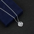 thumbnail image 6 of Rosec Jewels Lab Grown Diamond Flower Pendant Necklace with Chain - EF-VS Quality Certified, 925 Sterling Silver, 6 of 8