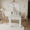 thumbnail image 2 of PAPROOS Extendable Dining Table for 6-10, 20" -100" Expandable Rectangle&nbsp;Dining Table with Storage, Folding Space Saving Kitchen Table, Extra Long Dining Room Table, Sideboard, White(Only Table), 2 of 8