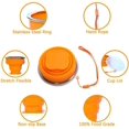 thumbnail image 2 of Vaso de viaje plegable de silicona, paquete de 6 vasos de silicona plegables con tapa, juego de vasos extensibles, taza reutilizable para camping, senderismo, viajes Ormromra DLM267, 2 of 8