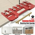 thumbnail image 4 of Shelf Pin Jig, Adjustable Prevent Wear Accurate Shelf Pin Jig Drill Guide Template High Efficiency  for Hole Punching, 4 of 7