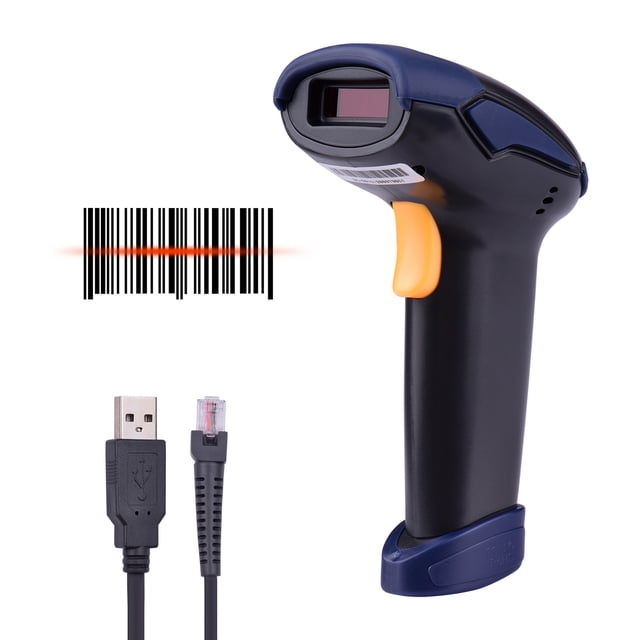 Yeacher Barcode Scanner USB Wired Manual Trigger Auto Continuous Scan 1D Reader