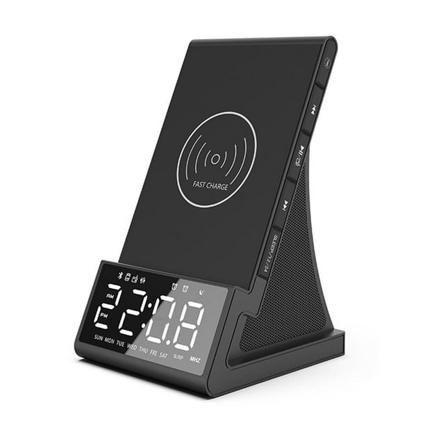 Bedside Alarm Clock Bluetooth Speaker FM Radio Multifunctional Durable