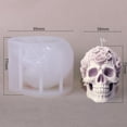 thumbnail image 6 of SharkTRUE New 3D Rose Flower Skull Candle Mold Silicone Soap Candle Polymer Plaster Office for Home Making Halloween and M0X3 Decorat, 6 of 9