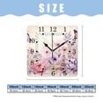 thumbnail image 2 of 10 Inch Wall Clock Battery Operated Square Clock for Office, Kitchen, Outdoor, Living Room,Flowers Watercolor Pattern, 2 of 4