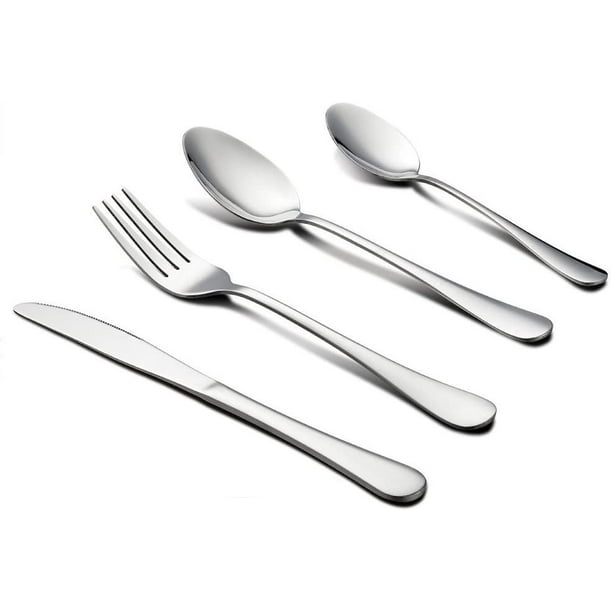 Set de 16 Pièces en Acier Inoxydable, Couteaux/fourchettes/tables, Service pour 4 Personnes