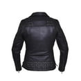 thumbnail image 2 of Ladies Derringer Lambskin Leather Jacket,Black,Size - XL, 2 of 2
