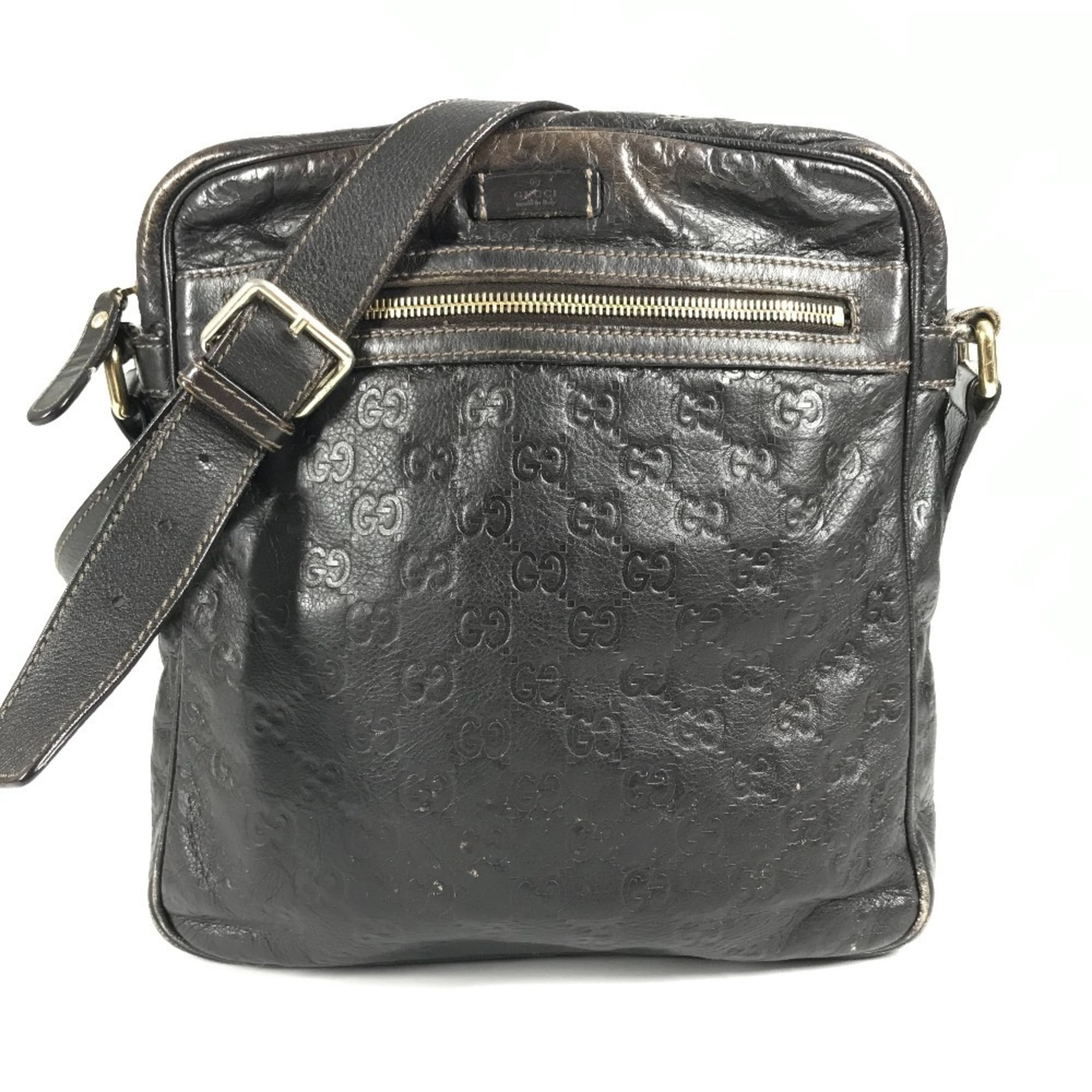 GUCCI GGロゴ Pre-Owned GUCCI 181067 GG Logo Bag, Crossbody Shoulder Nylon