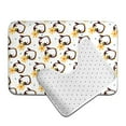 thumbnail image 6 of Honeii Penguin With Flowers Pattern Bathroom Anti-Skid Pad Bathroom Mat Vintage Seamless Pattern Not-Slip Toilet Rug Set, 6 of 6