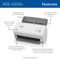 thumbnail image 3 of Brother Professional Monochrome/Color Desktop Scanner for Business Workgroups ADS-4300N, 3 of 9