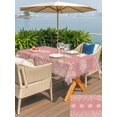 thumbnail image 4 of Outdoor Tablecloth with Umbrella Hole and Zipper, Christmas Snowflakes Rectangle Table Cloth 52x70 Inch Waterproof Tablecloth, Winter Xmas Pine Leaf Pink Red Picnic Table Cover for Patio Camping, 4 of 7