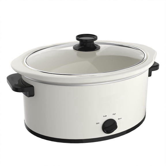 Slow Cooker Oval Manual Pot Food Warmer with 3 Cooking Settings