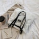 thumbnail image 4 of Bolso Hombro Btafrte Gran Capacidad Felpa a Rayas blanco, 4 of 9