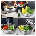 thumbnail image 4 of 2PCS Pot 2 Pcs Stainless Vegetable Basin Large Mixing Bowl Bowls Food Containers Flat Bottom Kitchen Wash White, 4 of 4