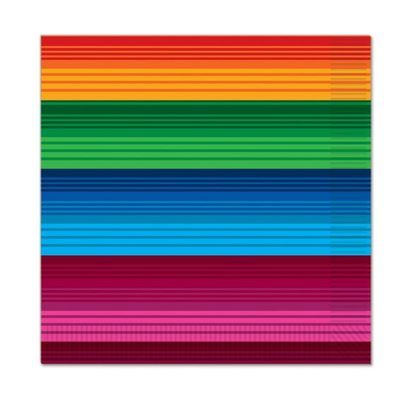 192 Counts Multi-Color Striped 2-Ply Fiesta Beverage Napkins 5"