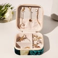 thumbnail image 6 of Woodpecker Travel Portable Square Earring Organizer with Necklace Holder - Jewelry Box, Display Case - Store Rings, Earrings, Necklaces, Bracelets - Suitable for Girls and Women, 6 of 6