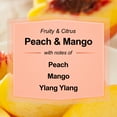thumbnail image 4 of (2 pack) Mainstays Peach & Mango Scented 3-Wick Glass Jar Candle, 11.5 oz, 4 of 8