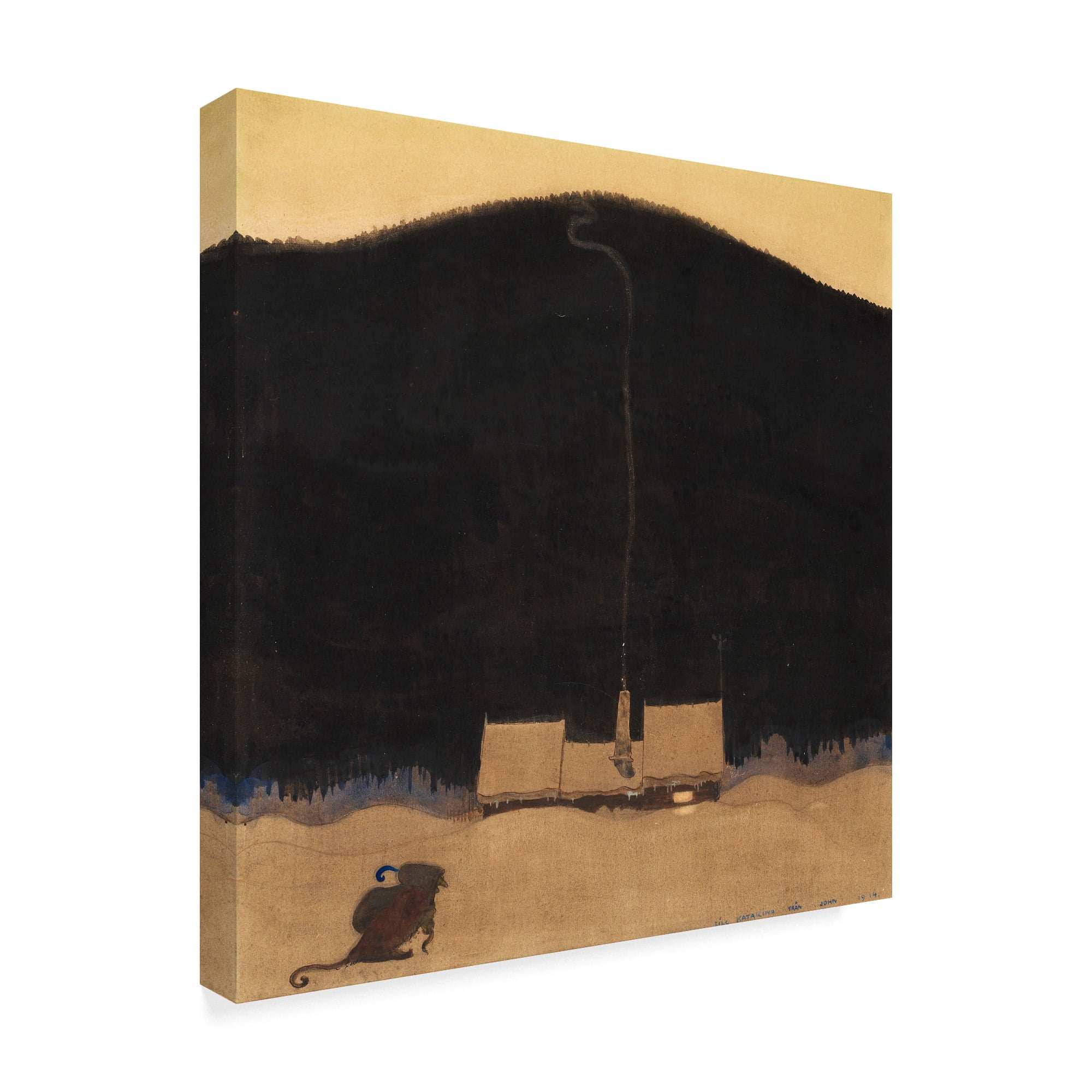 Trademark Fine Art 'The Cottage at the Foot of the Mountain' Canvas Art by John Bauer
