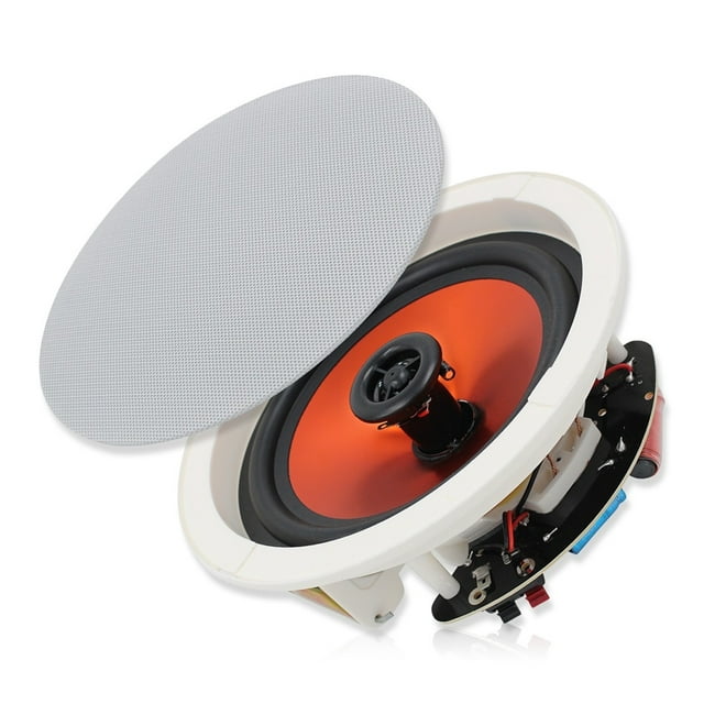 Recessed Ceiling Speaker Two-Way Home Speaker System for Indoor Outdoor Kitchen Bedroom Bathroom